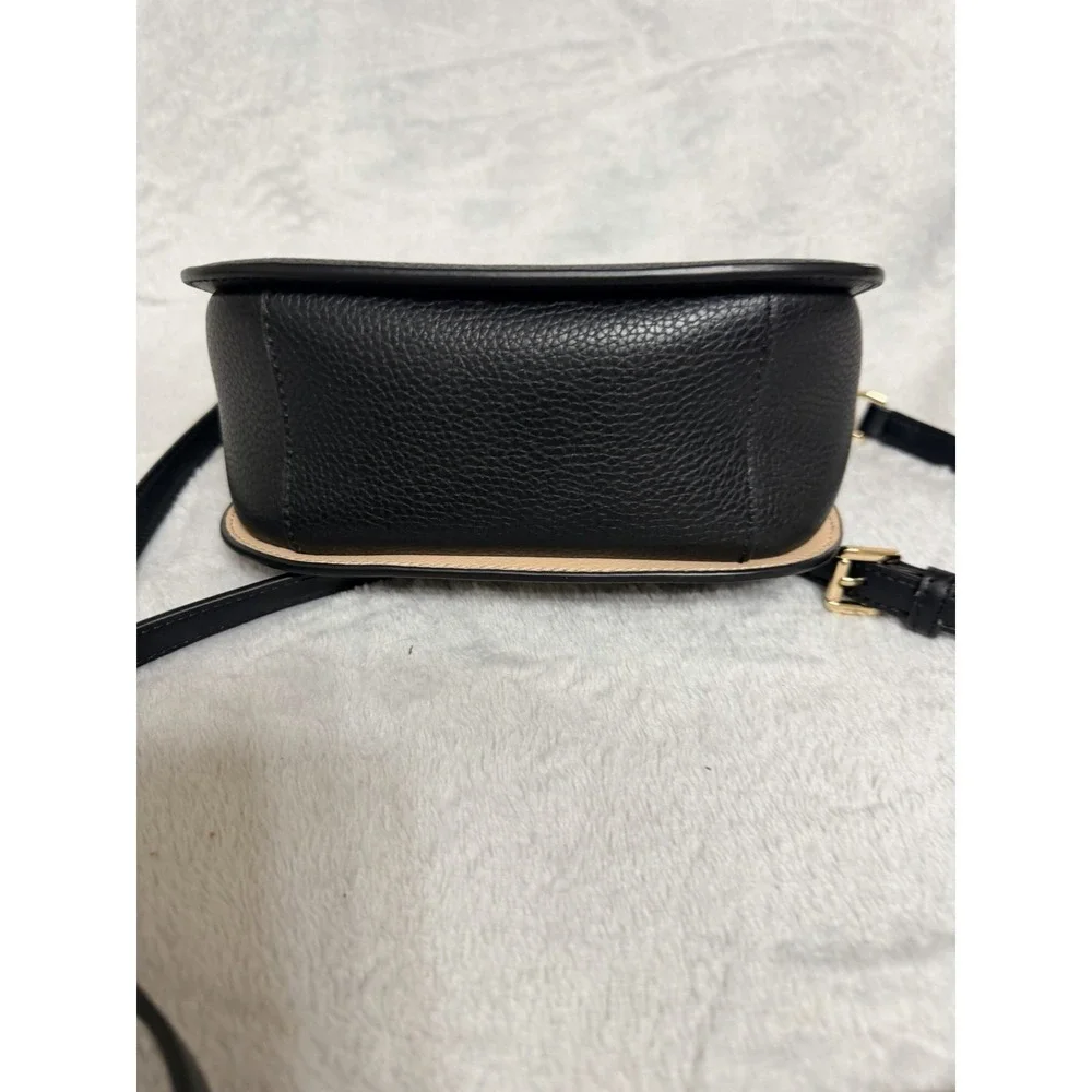 NEW Michael Kors Emilia Small Satchel Crossbody Bag Purse Leather Black